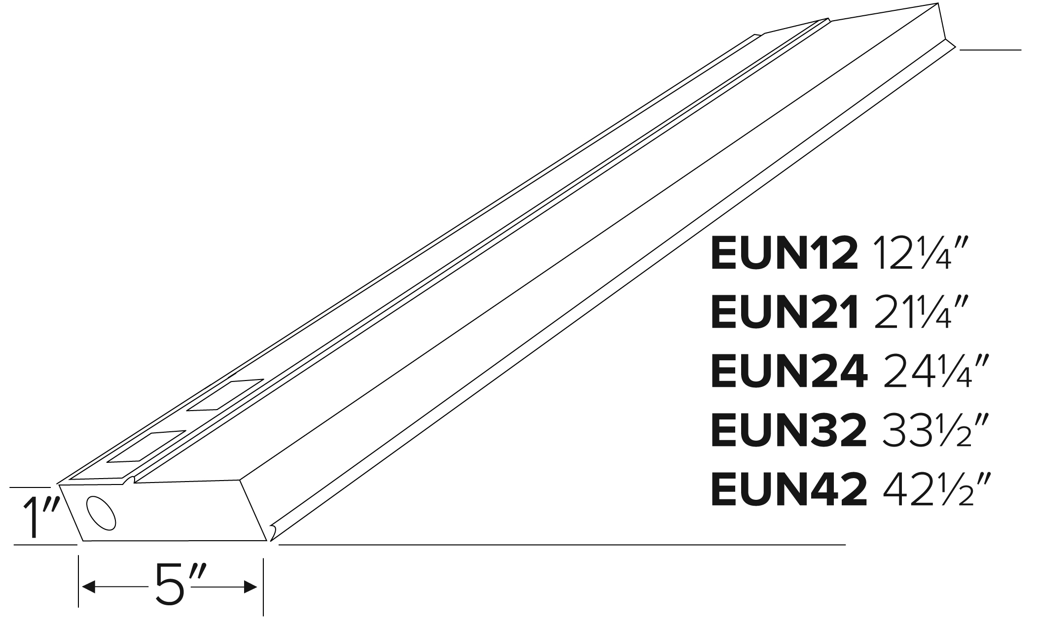 Elco EUL12 Lens For Eun Series 5"W T5 Fluorescent Undercabinet Lights 