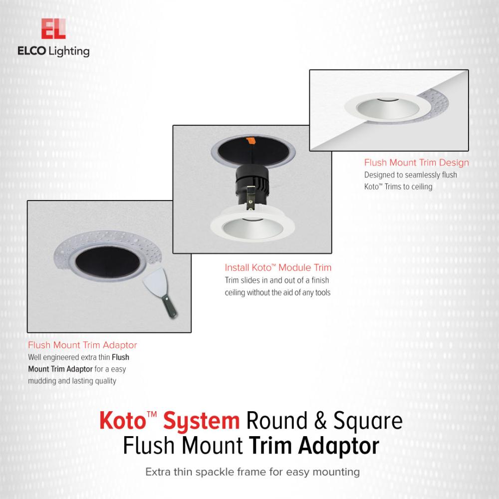 4" Round Flush Mount Trim Adapter