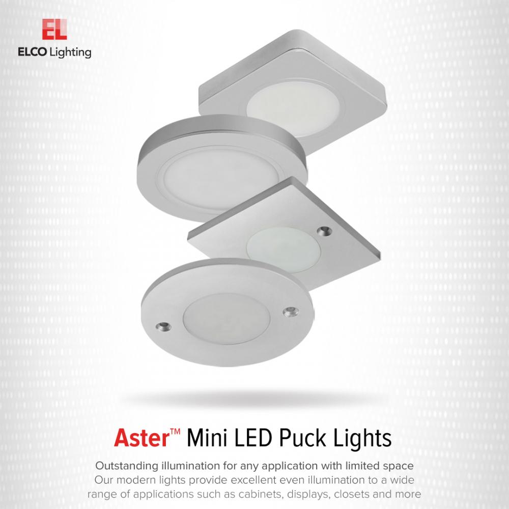 Undercabinet Pucks, Aster™ Mini Slim Square LED Puck Light