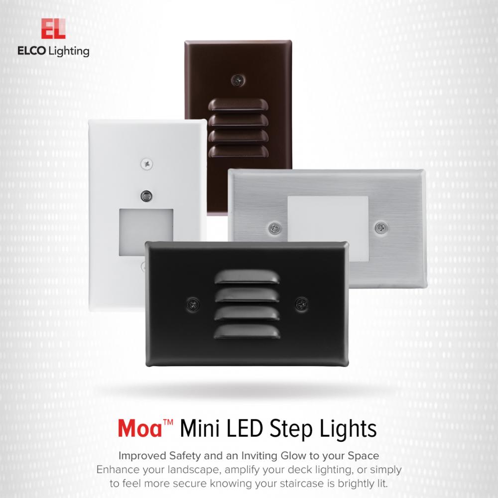 Mini Photocell LED Step Light with Angled Louver
