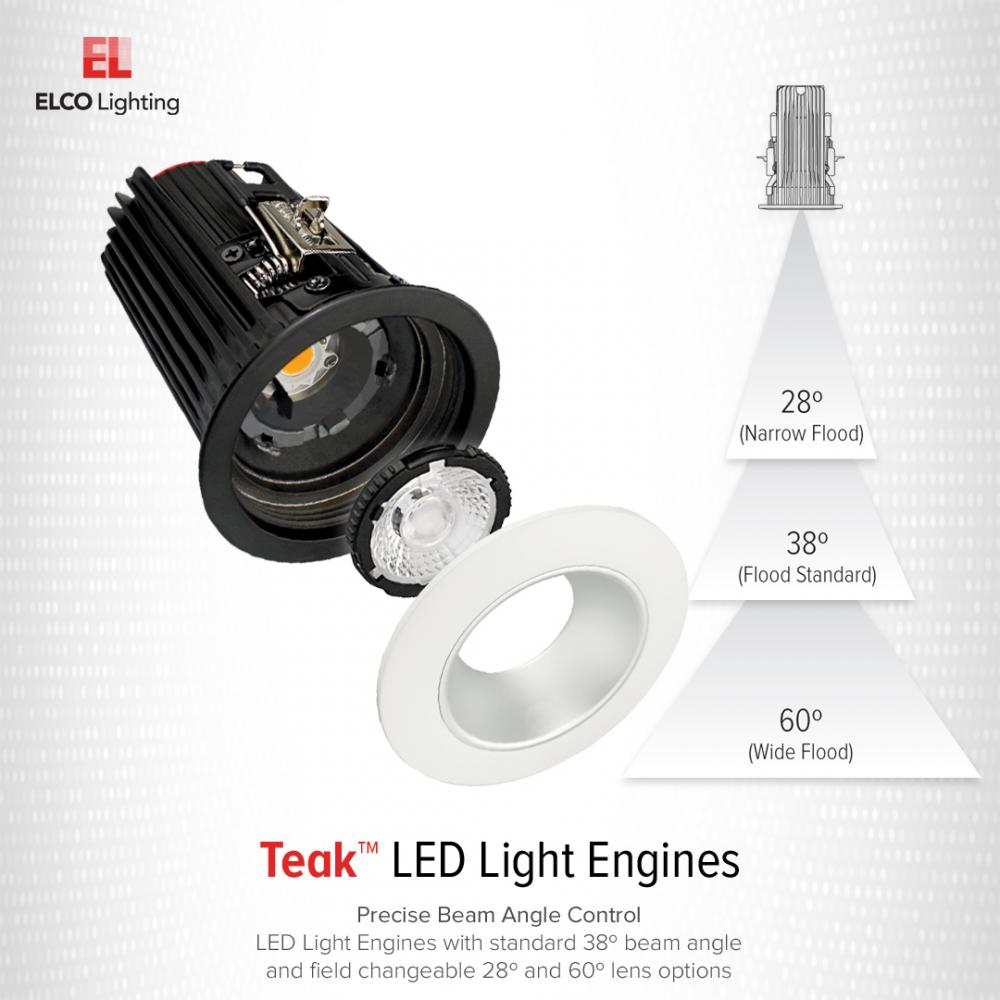 2" Square Reflector Teak™ LED Light Engine 