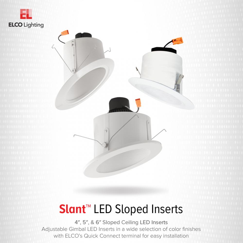 6" Super Sloped Ceiling LED Baffle Inserts
