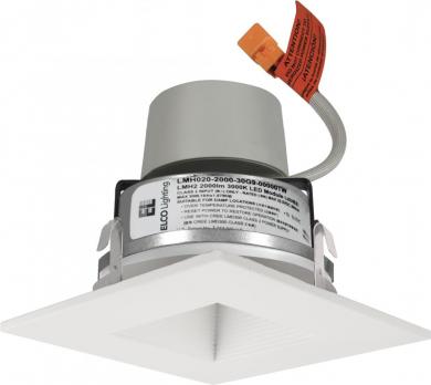 4" LED Module & Driver with Square on Square Baffle Trim