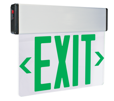 LED Edge Lit Exit Sign with Battery Backup
