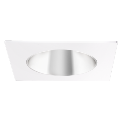 Chrome Reflector with White Ring